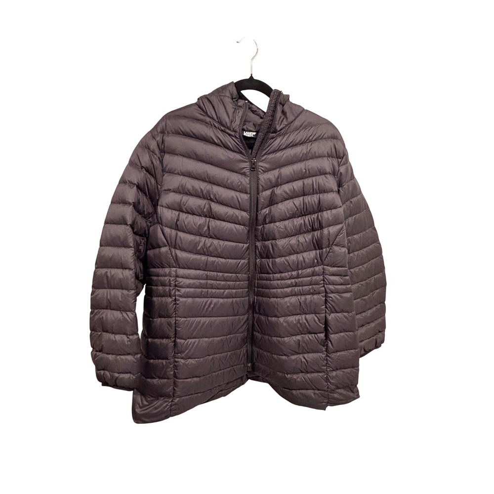 Lands' End Down Puffer‎ Jacket – Women's 2X (20W–22W) – Black – EUC